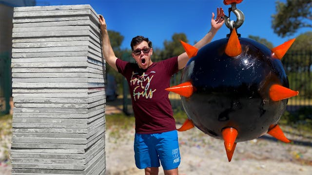 How Much Concrete Stops Our 444kg Wre...