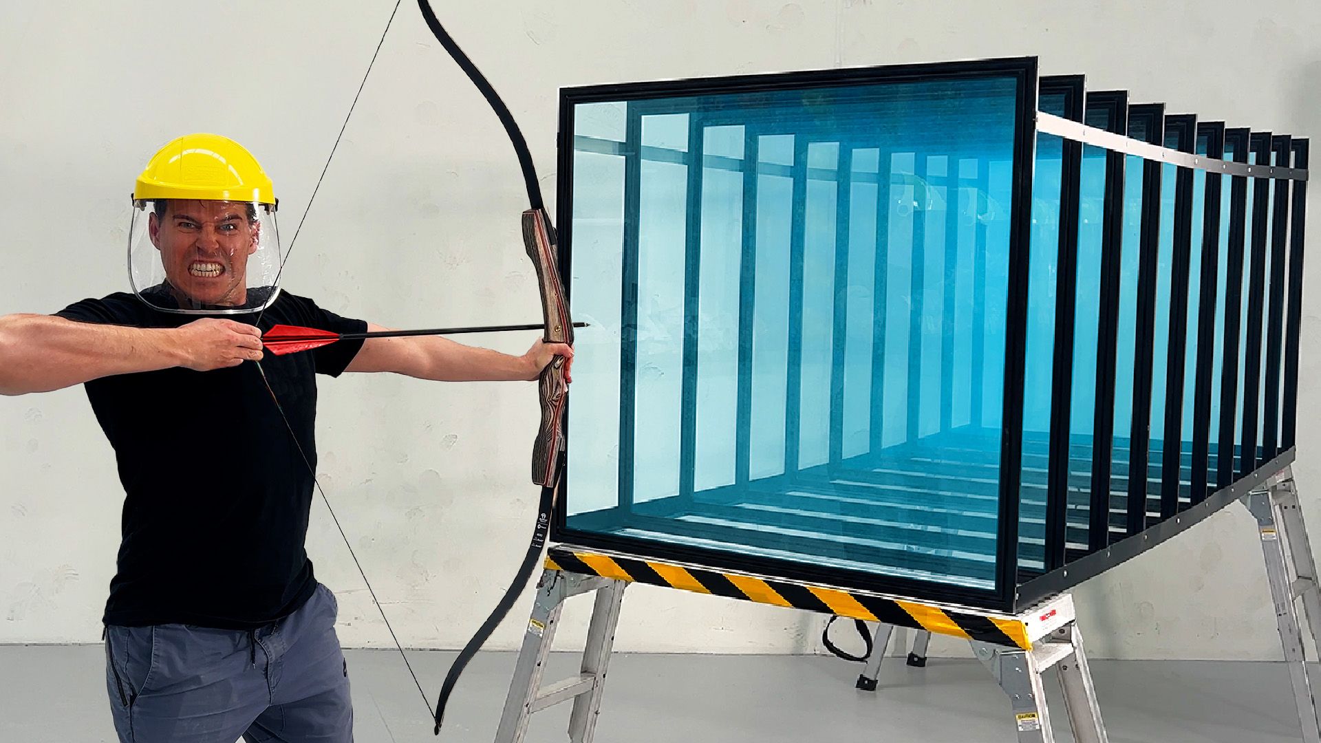 How Many Glass Windows Stops An Arrow?