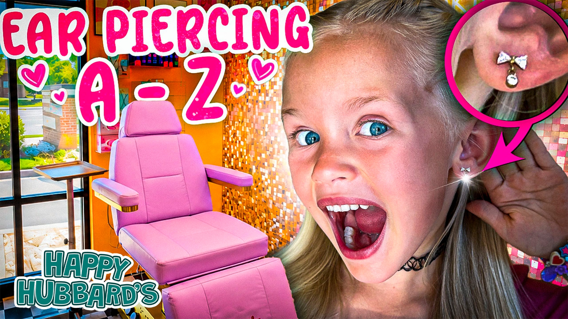 Getting My Ears Pierced for the FIRST Time! Educational Kid Experience