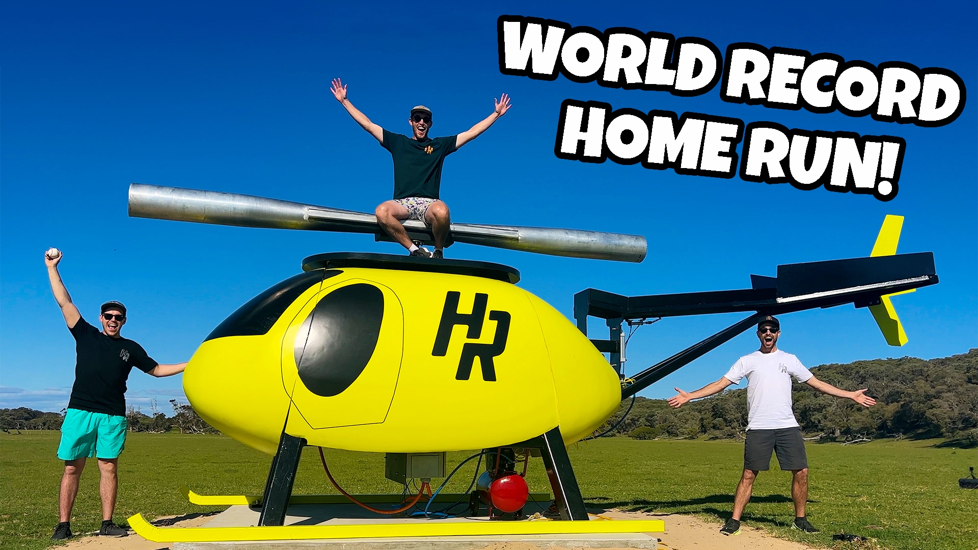 How Far Can A Helicopter Hit A Baseball??