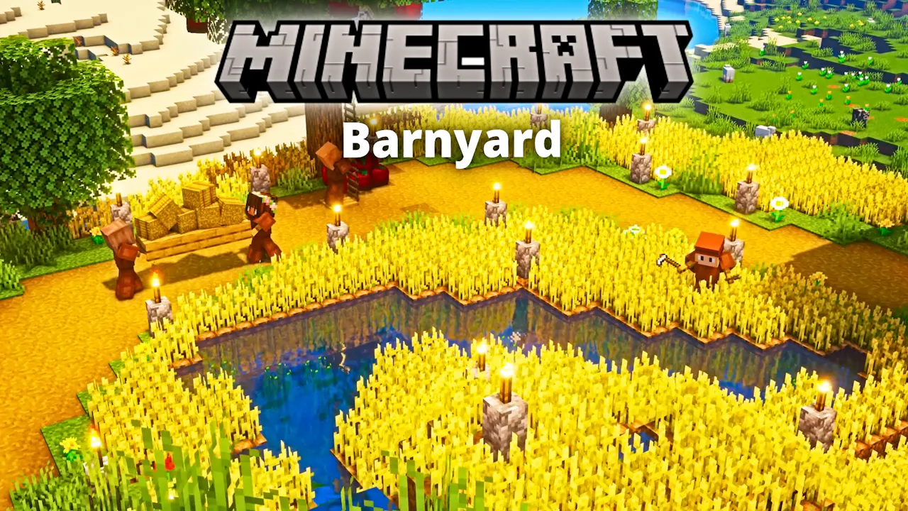 Barnyard on a Hill | Minecraft Build - Minecraft Skyrift - Yippee ...