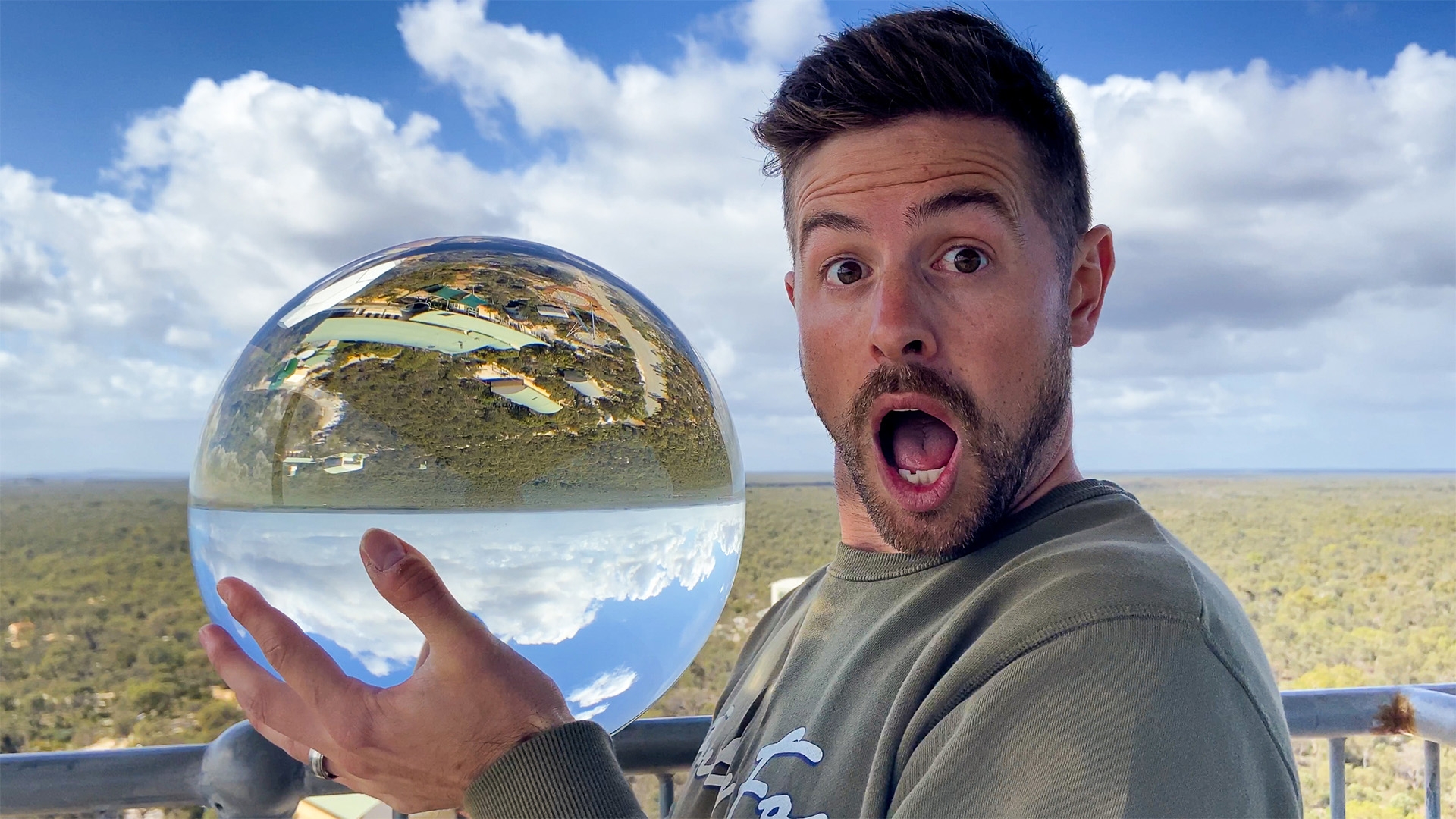 Can This SOLID GLASS BALL Survive a 45m Drop