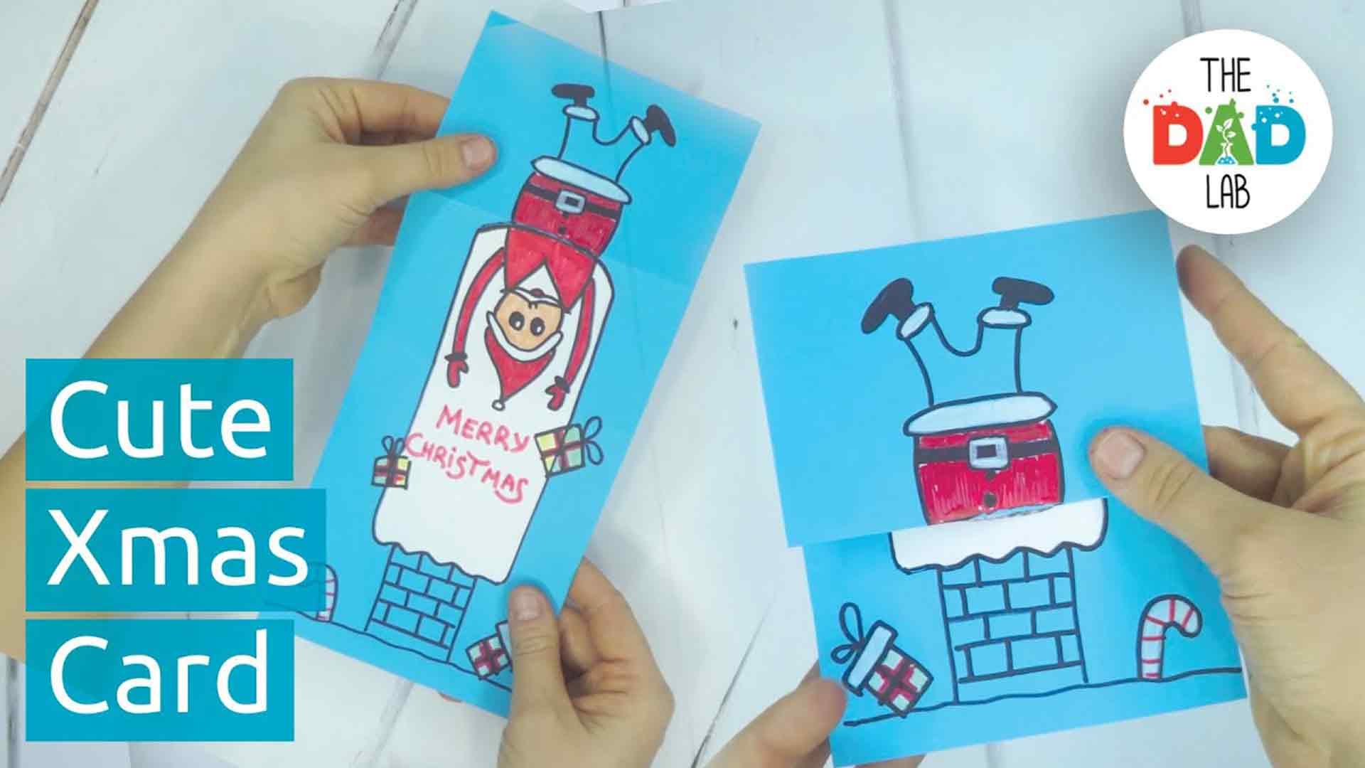 DIY Santa Stuck In Chimney Christmas Card