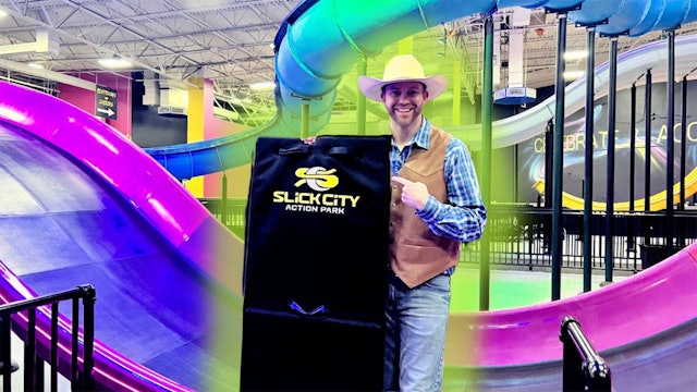 Huge Awesome Indoor Slide Park for Kids Cowboy Jack at Slick City