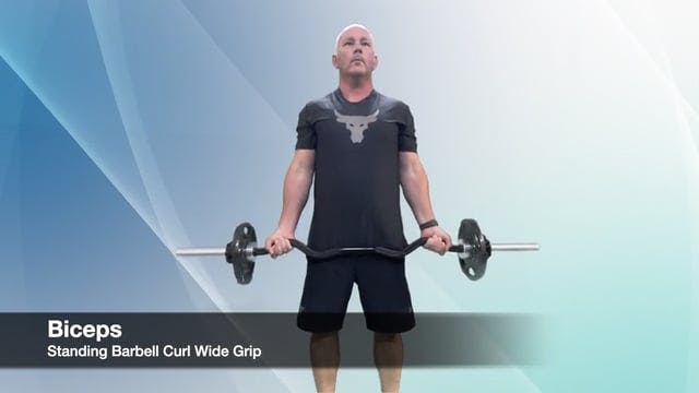 Standing Barbell Curl Wide Grip