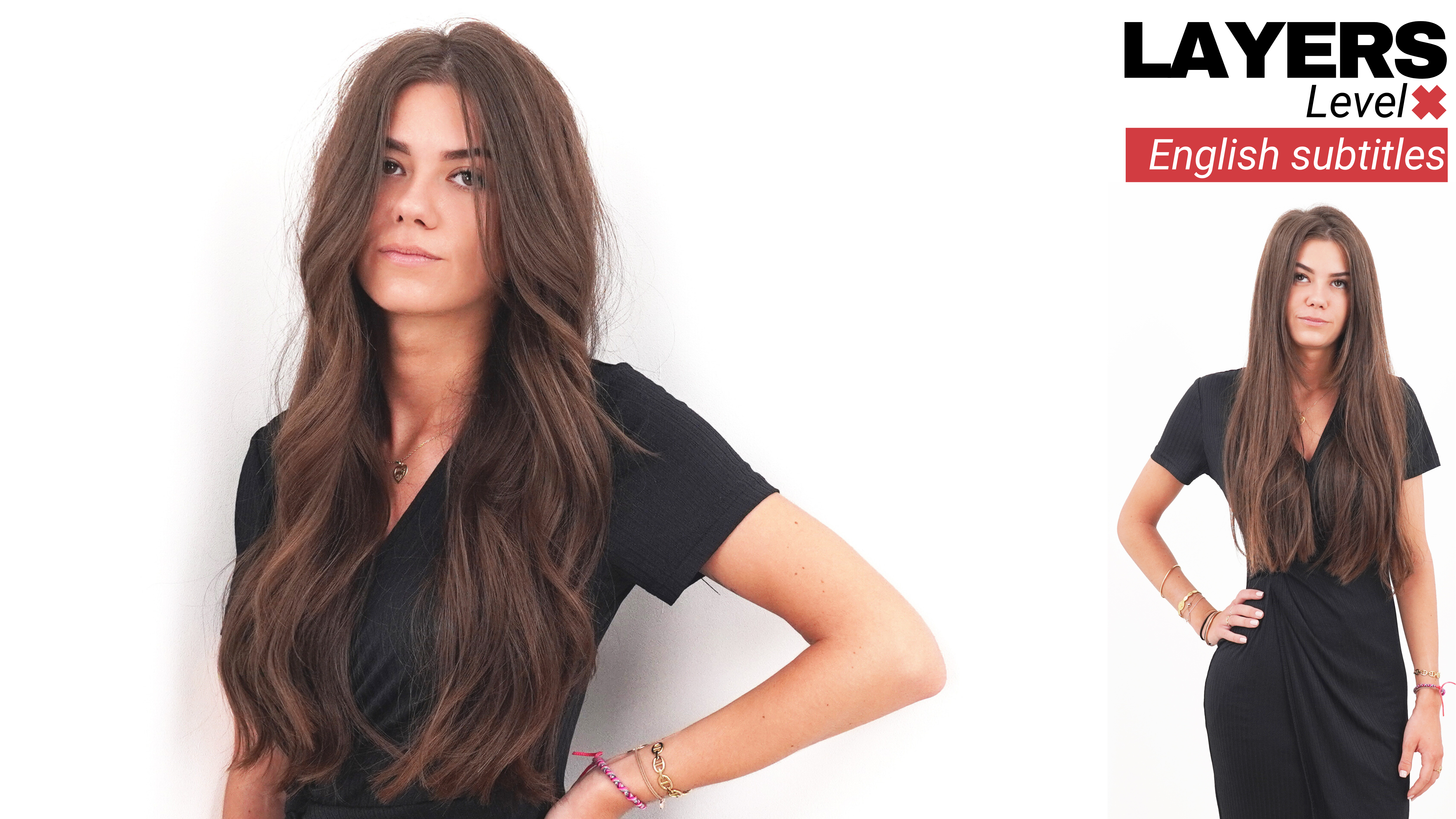 Cheveux longs peu dégradés - niveau 1