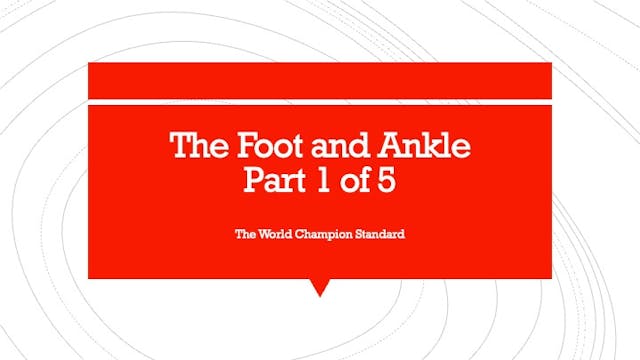 Foot and Ankle Part 1 of 5