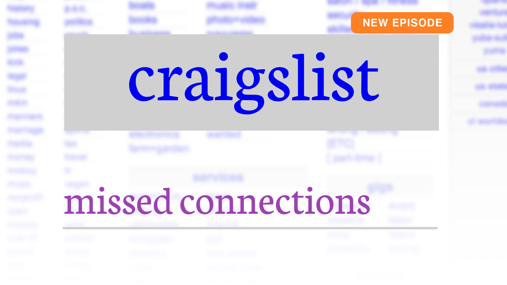 CRAIGSLIST Missed Connections WOW Presents Plus