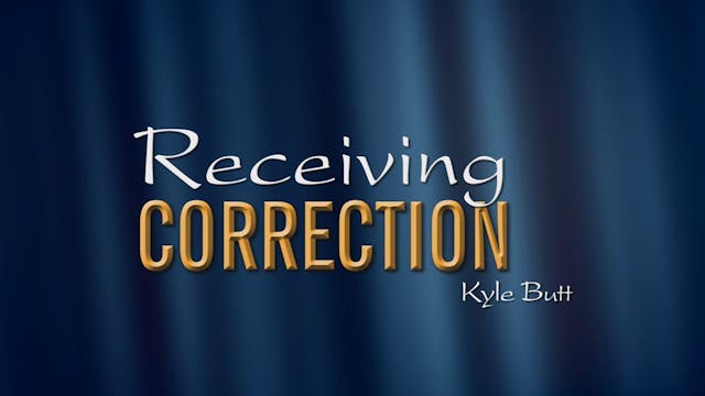Receiving Correction