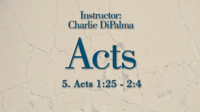 Acts: Lesson 5