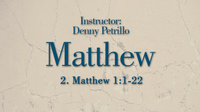 Matthew: Lesson 2
