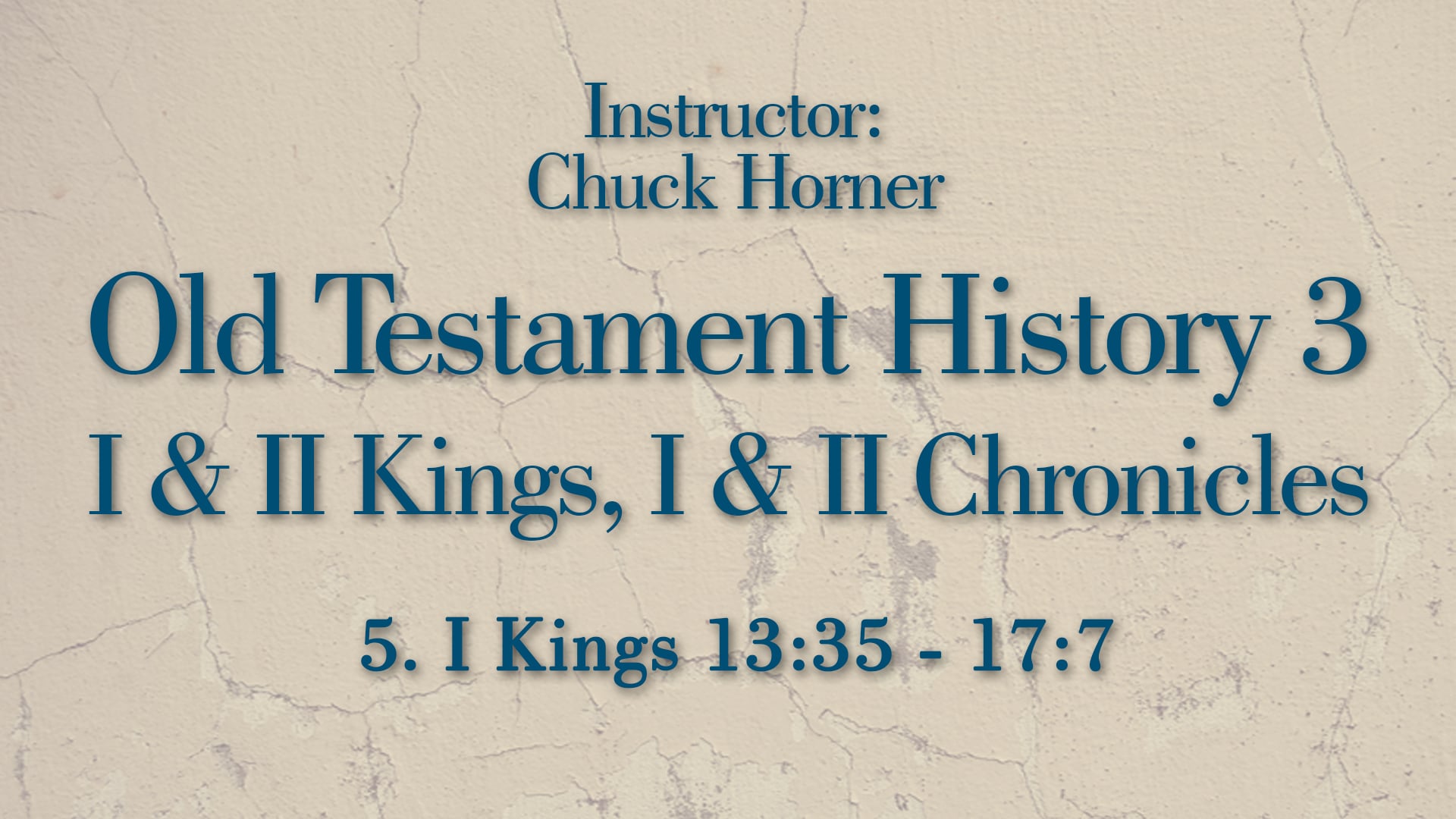 Old Testament History 3: Lesson 5