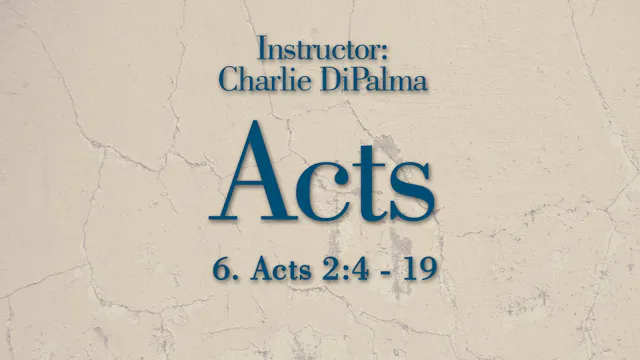 Acts: Lesson 6
