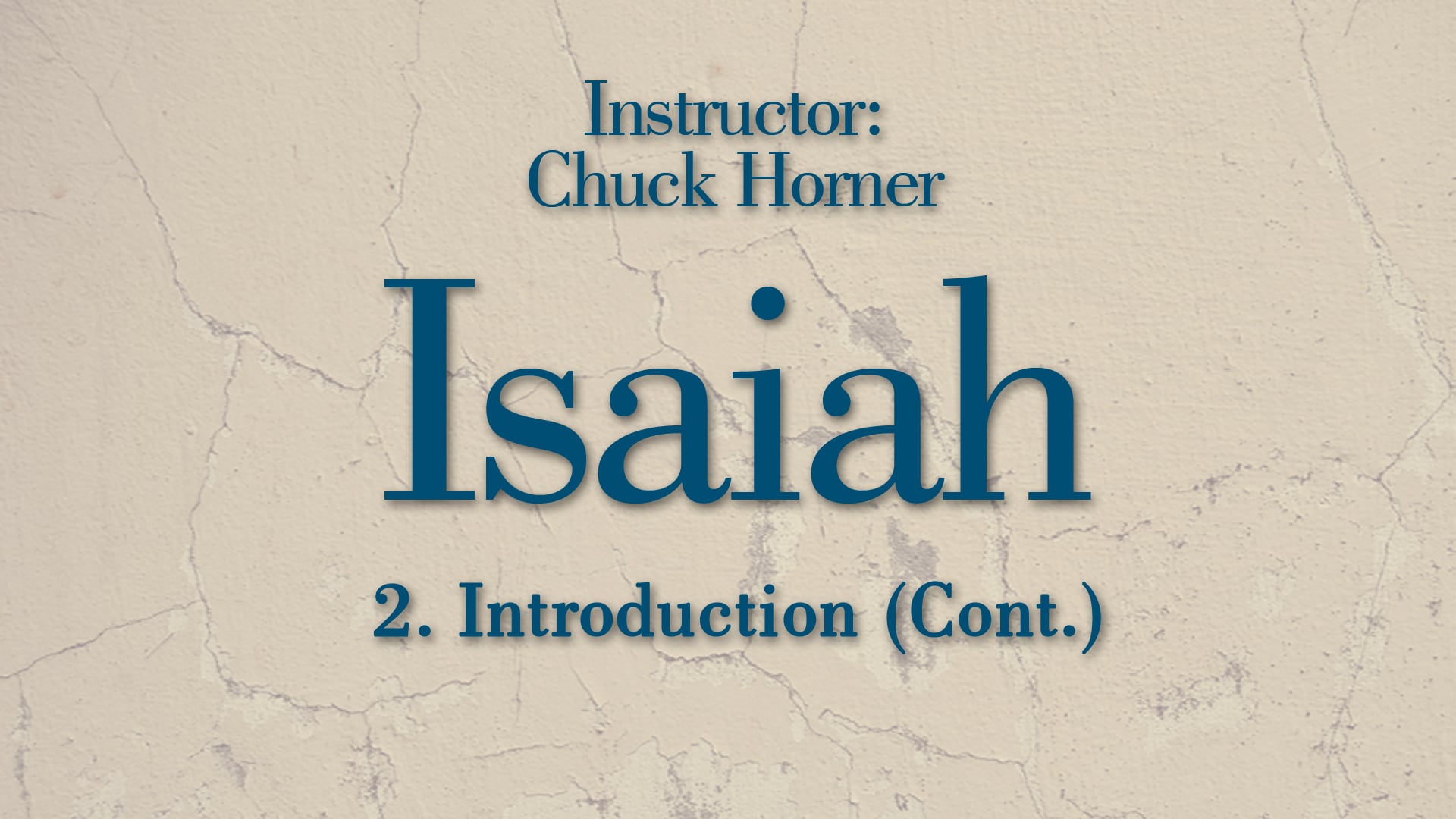 Isaiah: Lesson 2