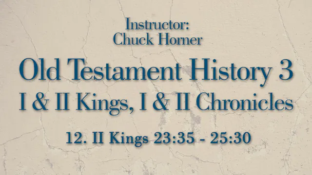 Old Testament History 3: Lesson 12