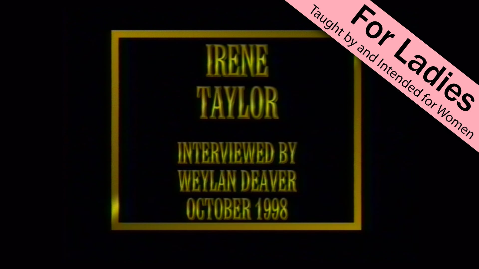 Interviews with Christian Women: Irene Taylor