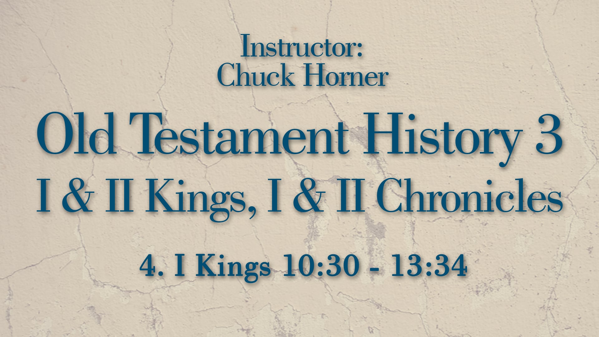 Old Testament History 3: Lesson 4