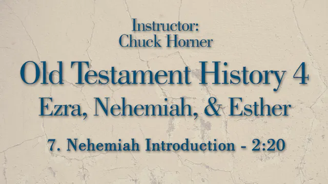 Old Testament History 4: Lesson 7