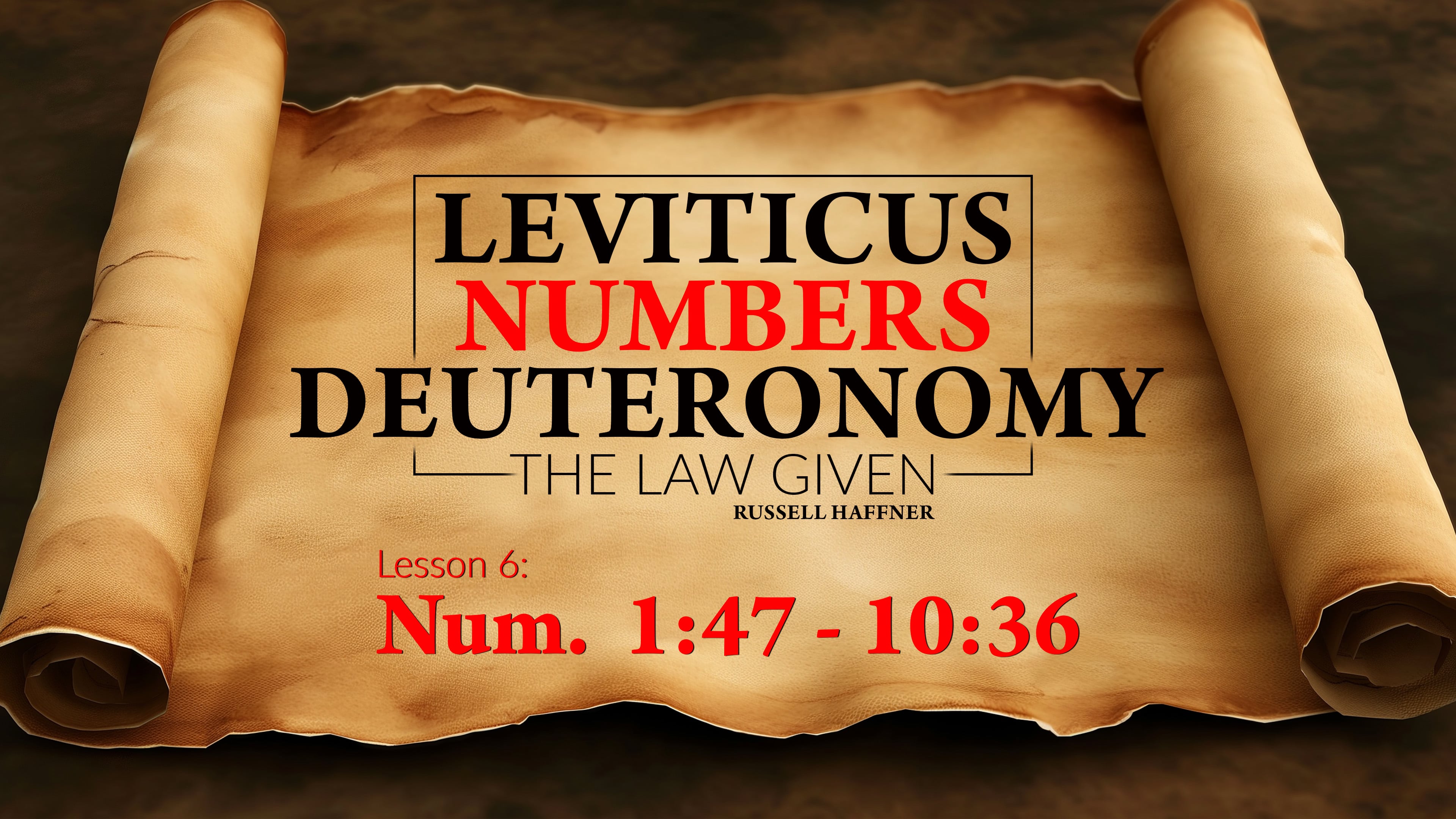 Lesson 6 | Leviticus, Numbers, Deuteronomy