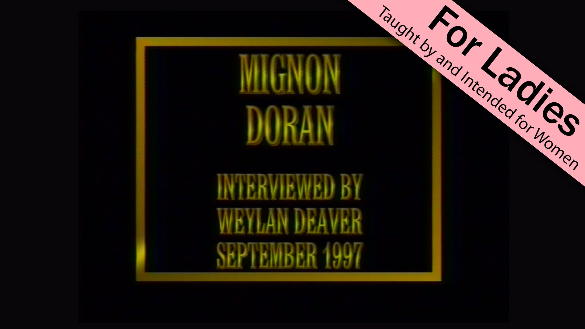 Interviews with Christian Women: Mignon Doran