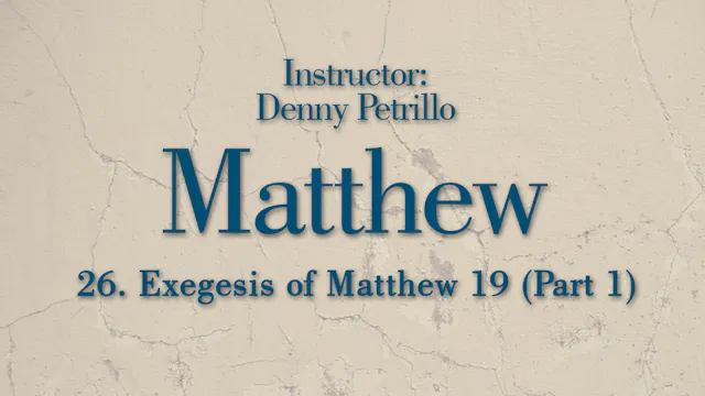Matthew: Lesson 26