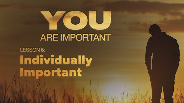6. Individually Important | You Are I...