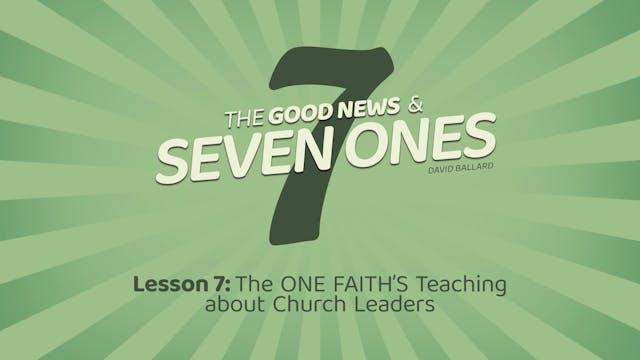 The Good News & Seven Ones: 7. The On...