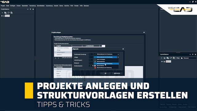 Projekte anlegen und Strukturvorlagen...