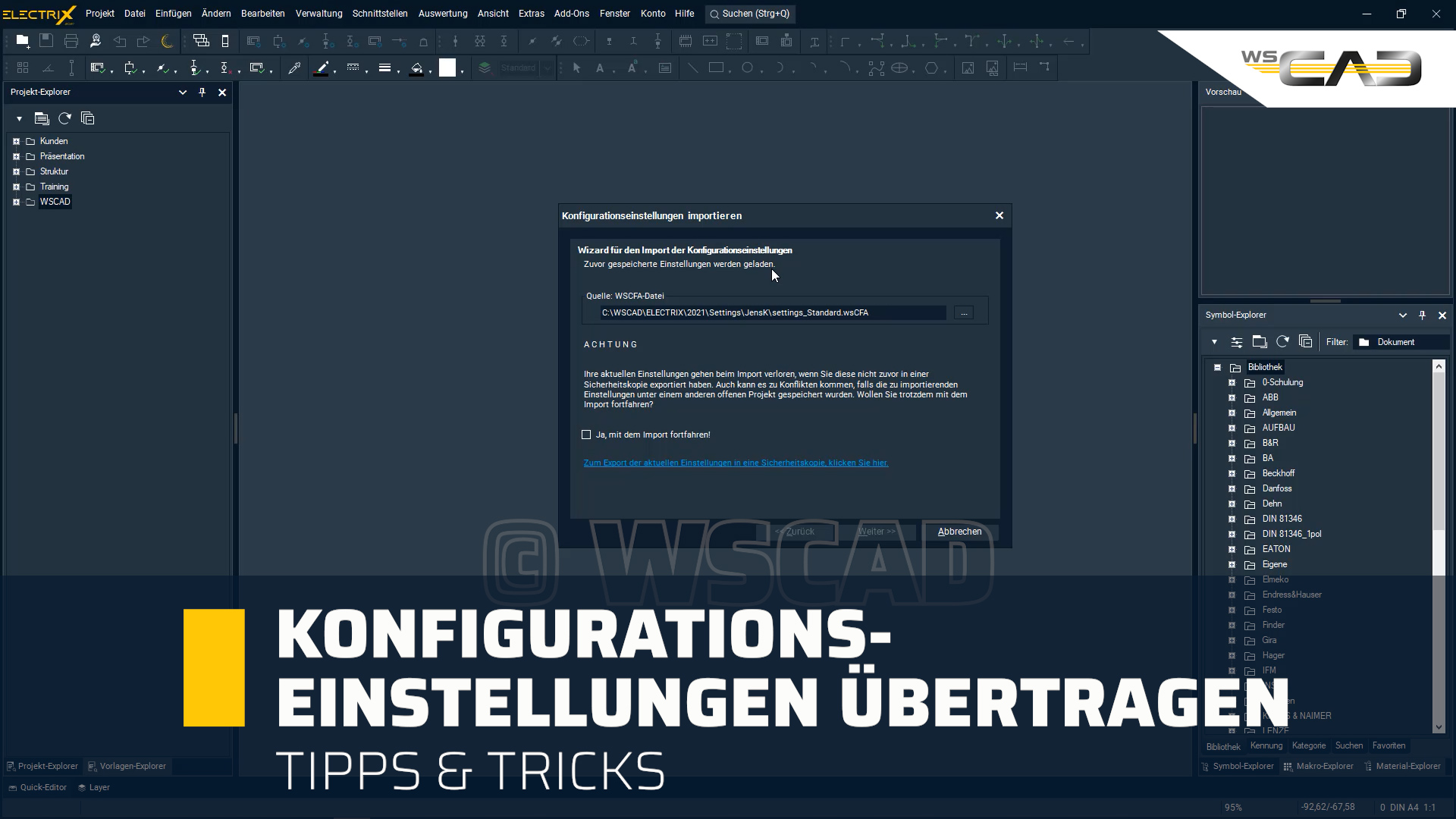 Konfigurationseinstellungen übertragen