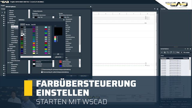 Farbübersteuerung einstellen