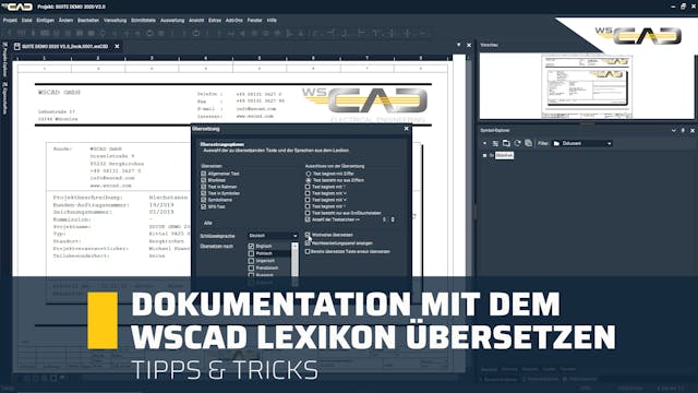 Dokumentation mit dem WSCAD Lexikon ü...