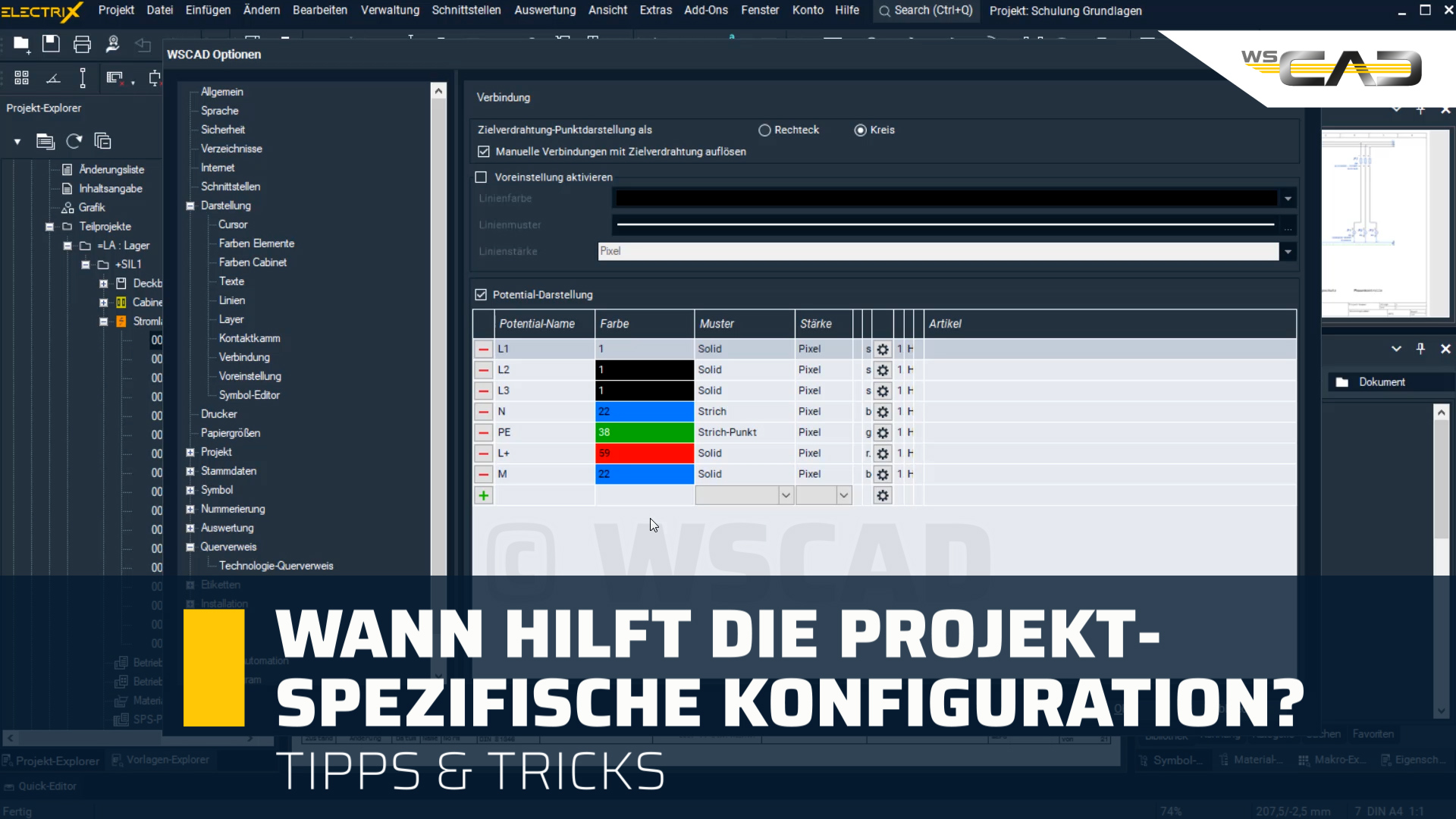 Wann hilft die projektspezifische Konfiguration?