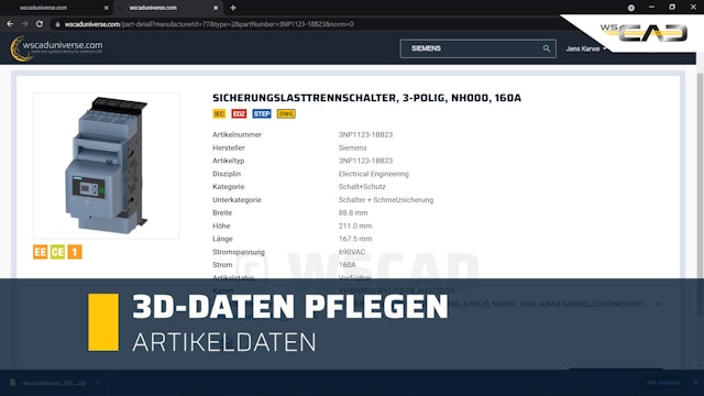 3D-Daten pflegen