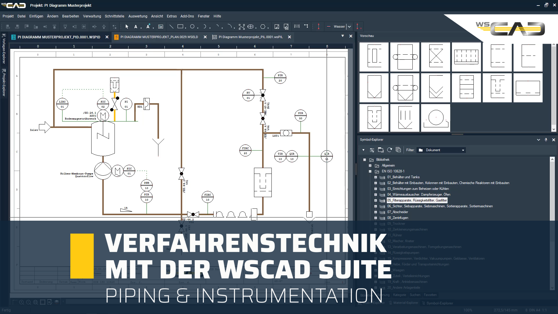 Verfahrenstechnik mit der WSCAD SUITE
