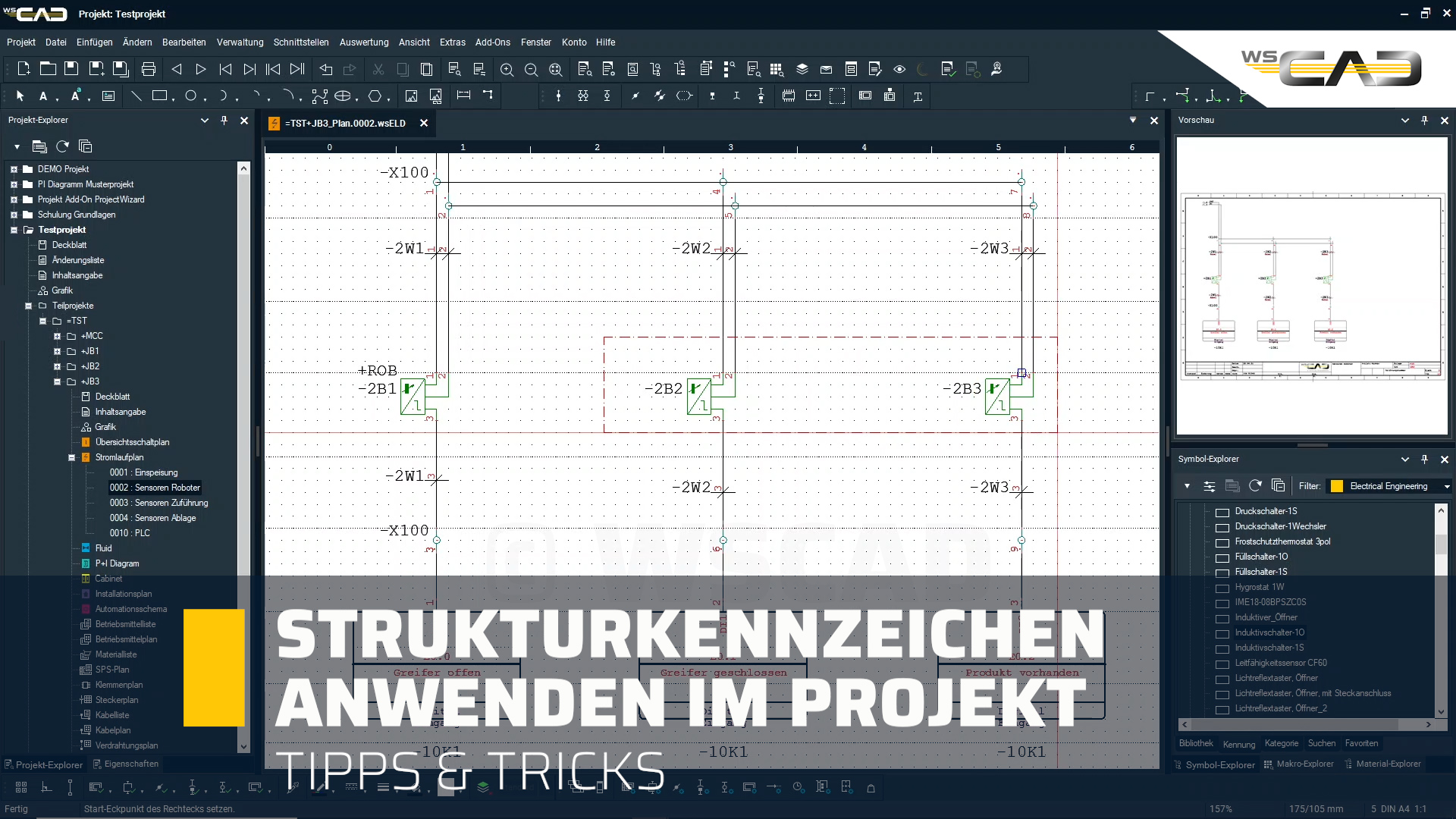 Strukturkennzeichen anwenden im Projekt