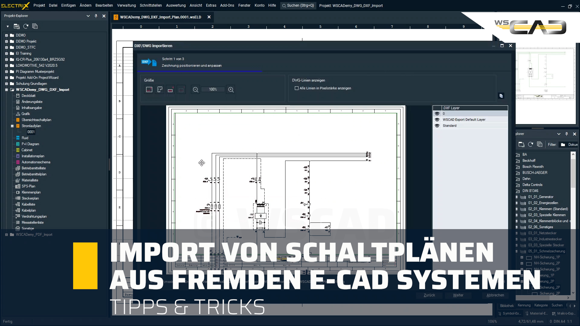 Import von Schaltplänen aus fremden E-CAD-Systemen