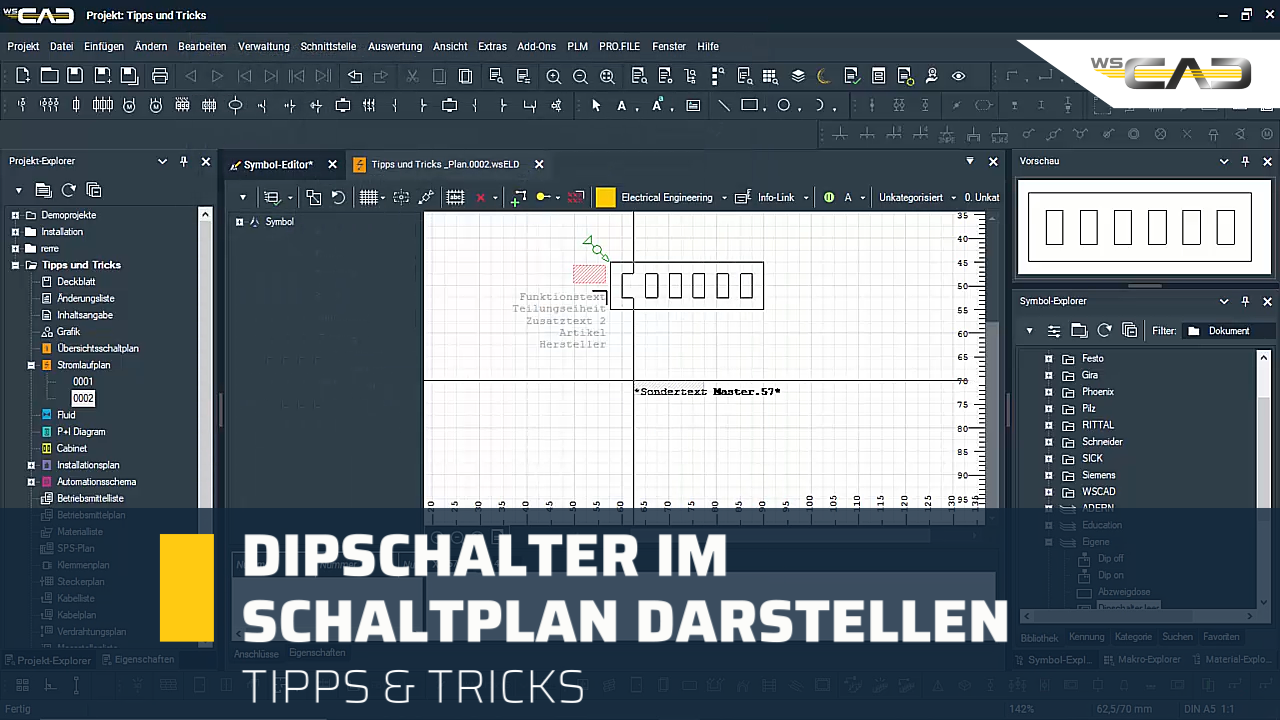 Dipschalter im Schaltplan darstellen