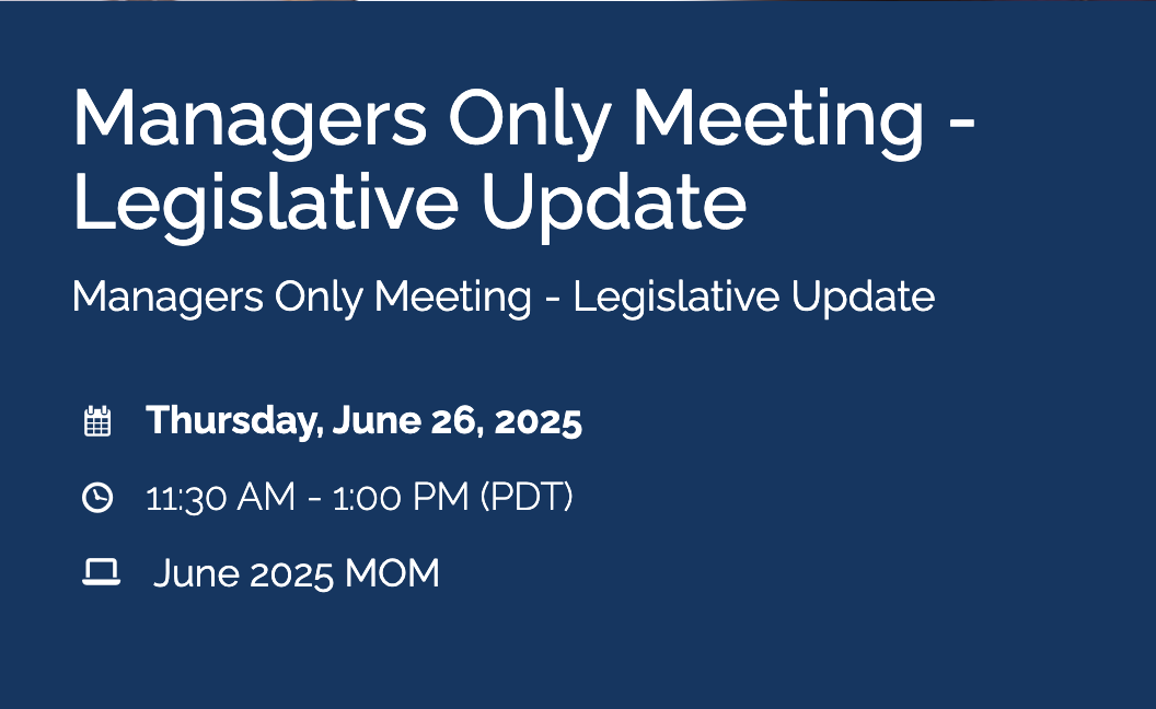 Legislative Update 2025 Webinar