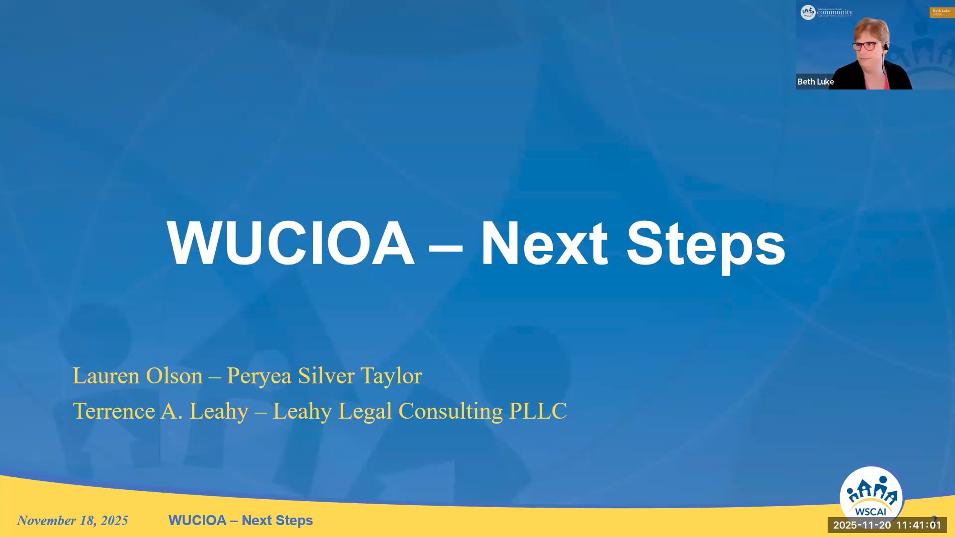 WUCIOA Next Steps (11/2025)