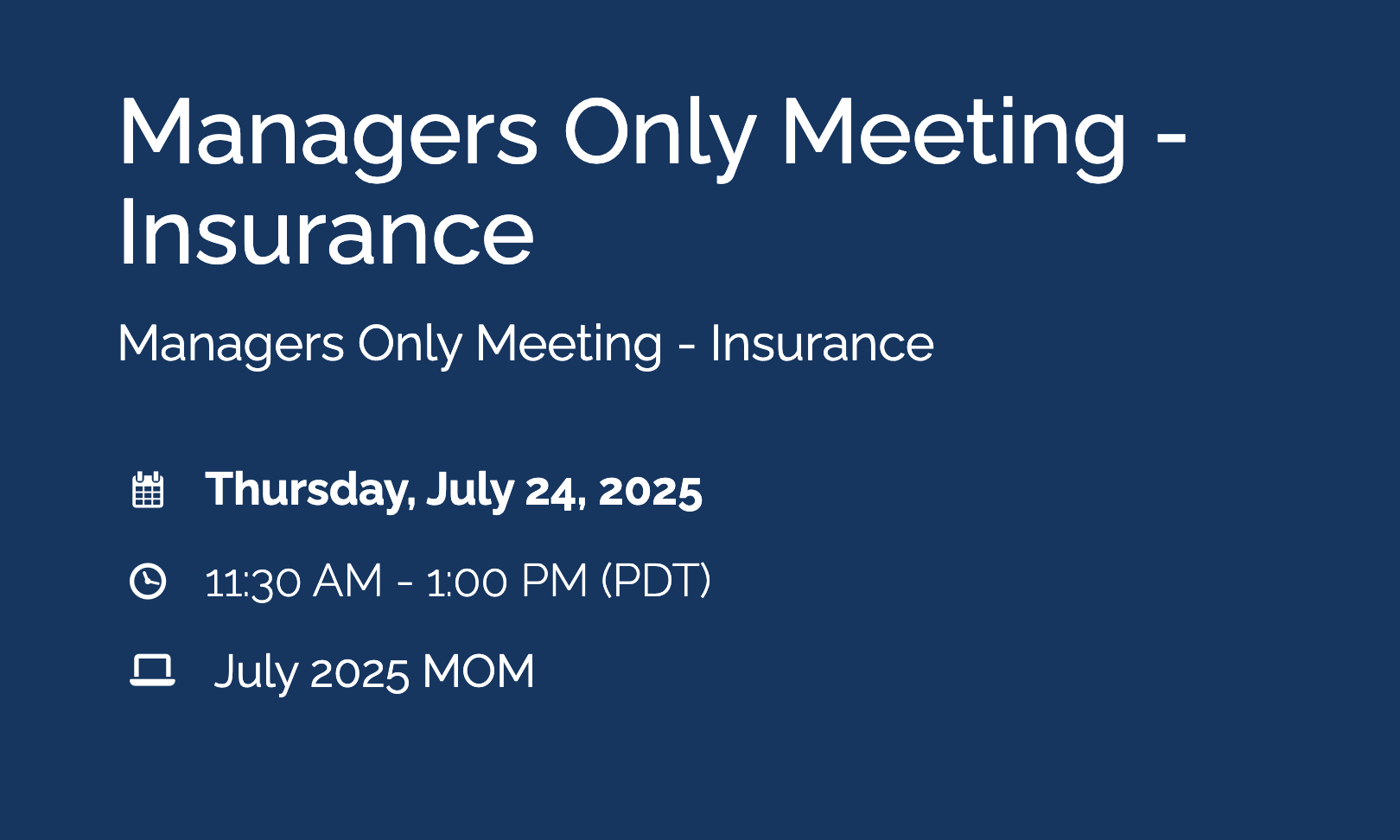 Insurance Webinar 2025