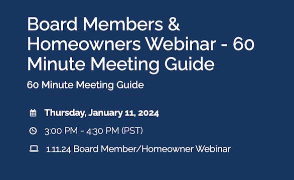 60 Minute Meeting Guide- 2024