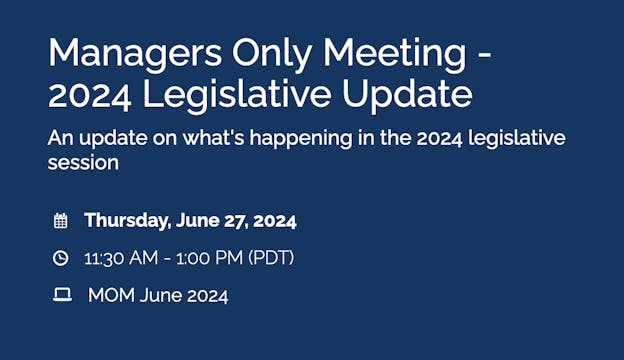 Legislative Update 2024