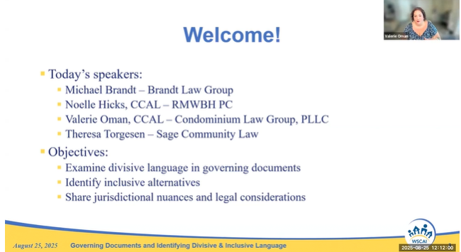 IDENTIFYING DIVISIVE/INCLUSIVE LANGUAGE IN GOVERNING DOCUMENTS (8/2025)