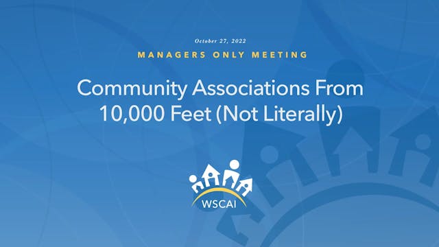 Associations From 10000ft - Managers Only Meeting (MOM) Oct 27, 2022