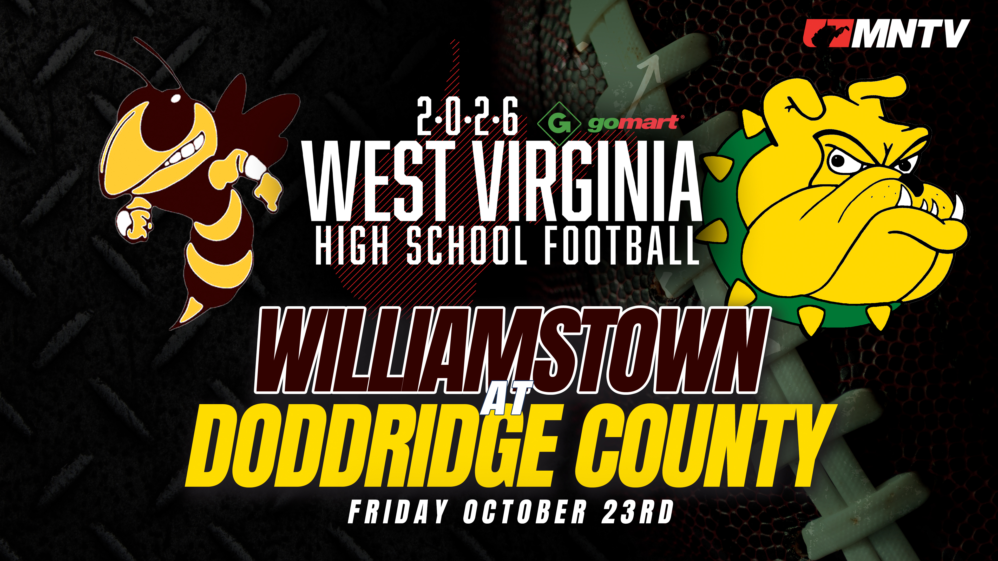 Williamstown at Doddridge County | 10/23/26 | 7:00 PM