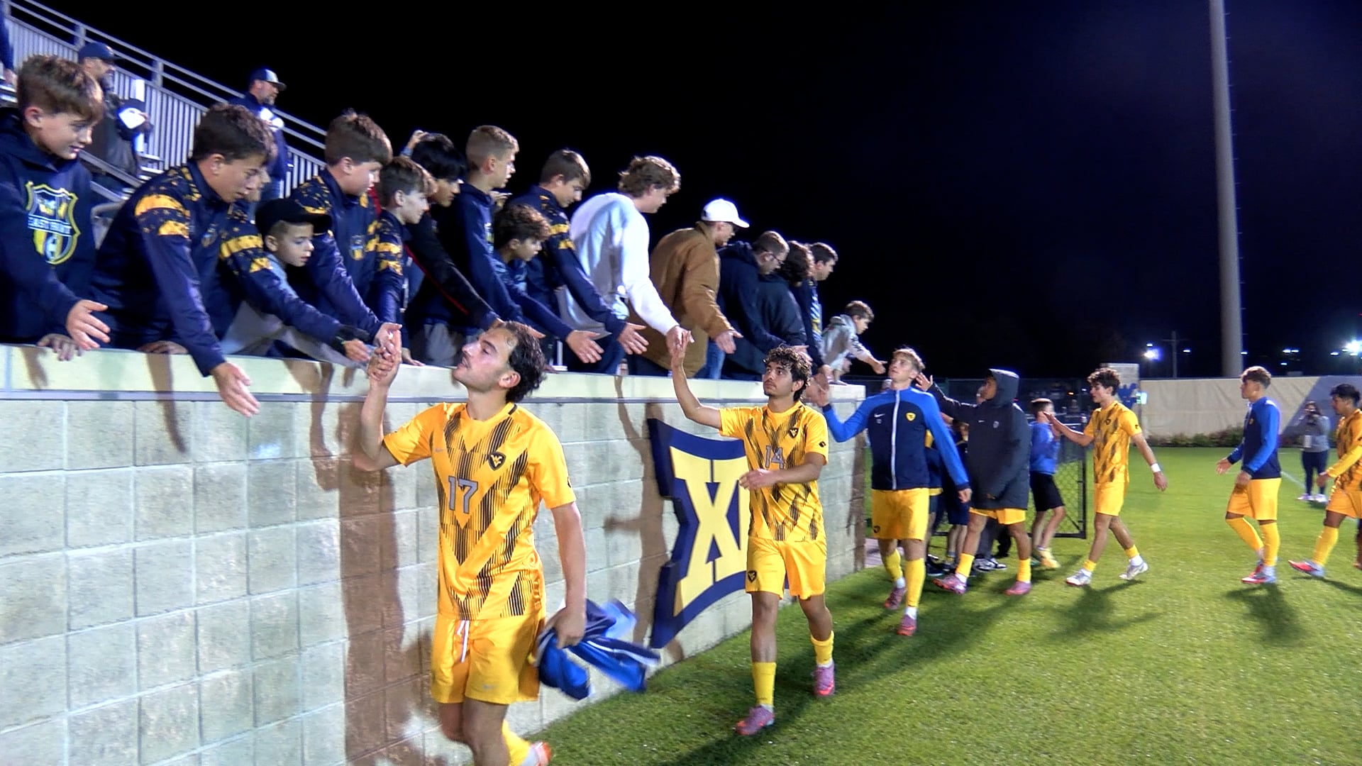 Pozos scores twice as No. 3 WVU blanks American, 2-0