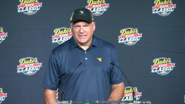 Rich Rodriguez postgame press confere...