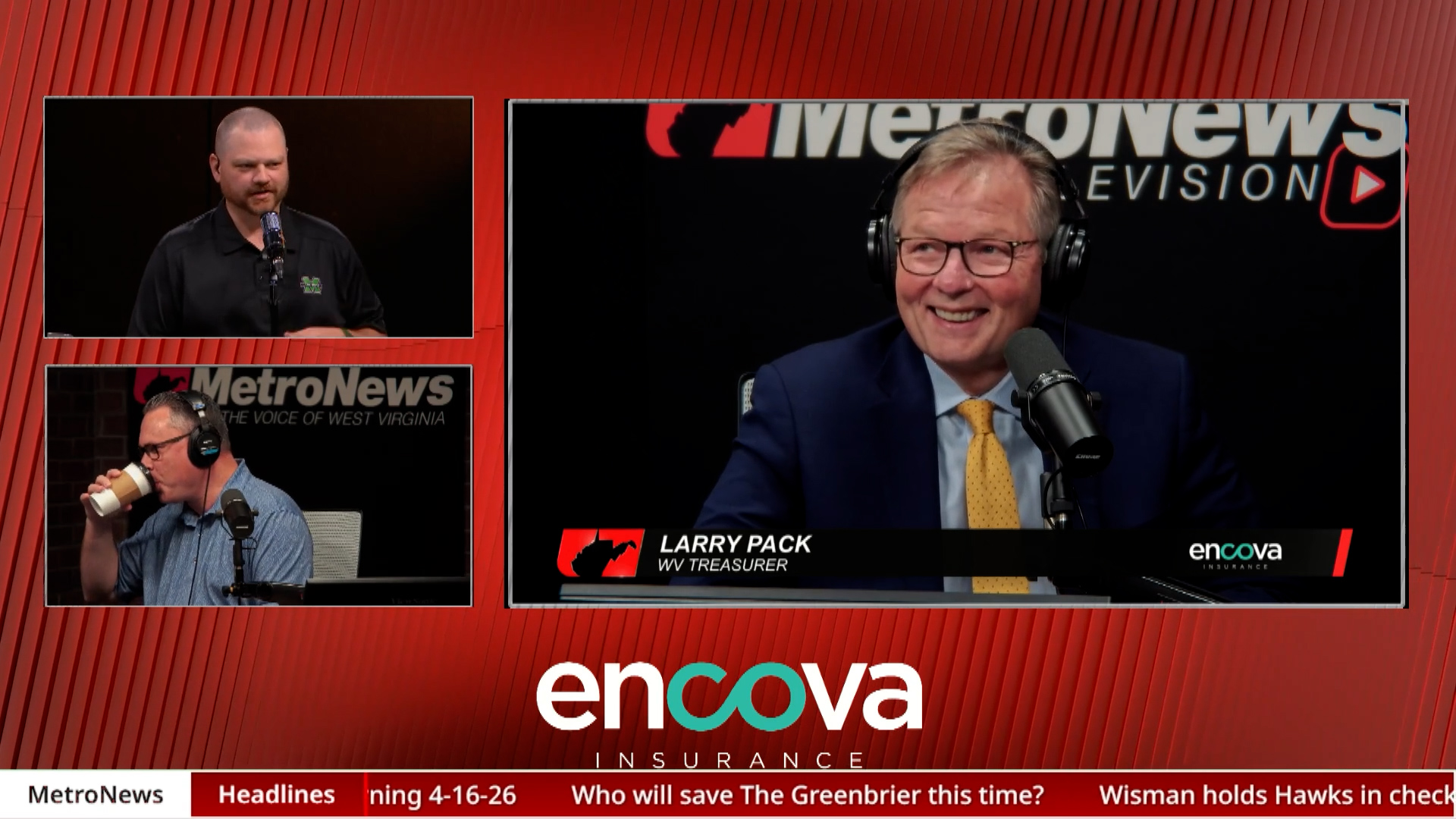 Talkline: Larry Pack, WVU Medicine, Iran War & WV Supreme Court Race (4/16/26)