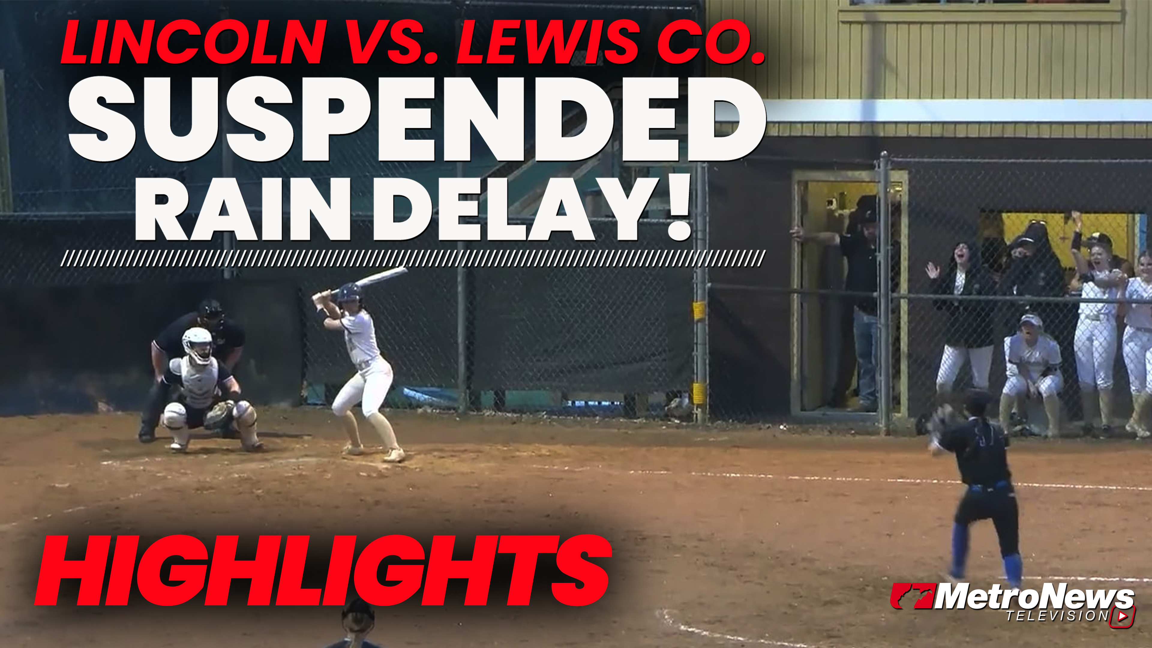 No. 9 Lincoln leads No. 7 Lewis County, 8-3 in a game suspended by rain