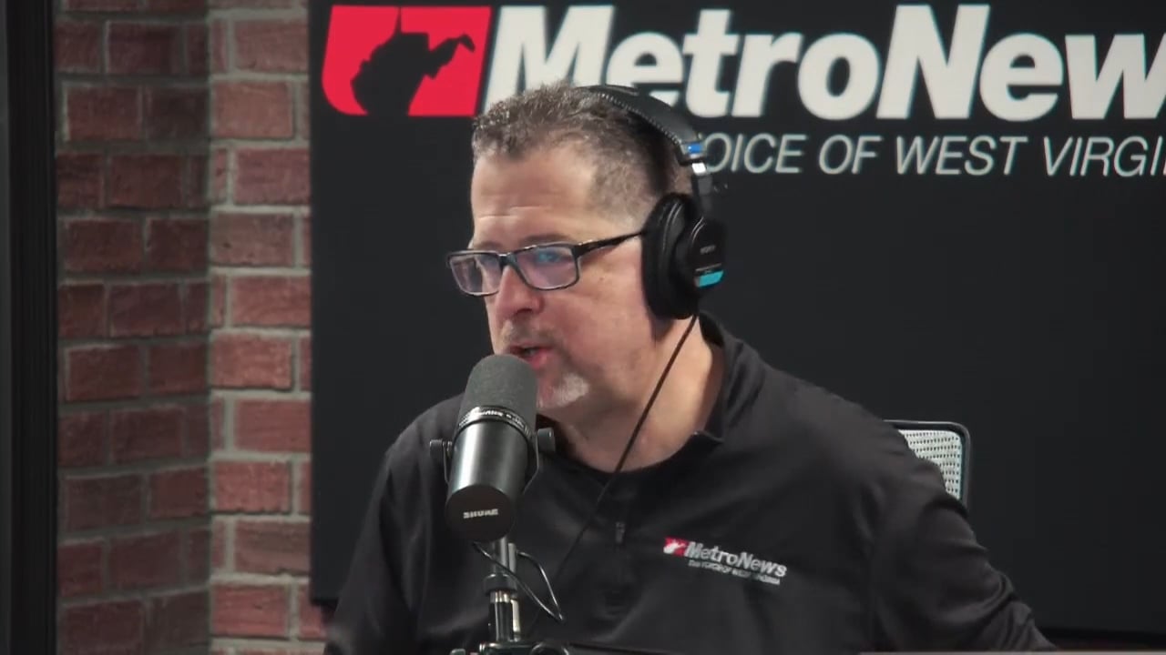 Dave talking with Charles Town Mayor Michael George